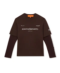 Reiss Men's Rovik McLaren Racing Double-Layer Relaxed T-Shirt Unisex-Fit