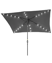 Sonkuki Enhance Your Outdoor Oasis with 10x6.5Feet Led Rectangular Patio Umbrella - Stylish, Durable, and Sun-Protective!