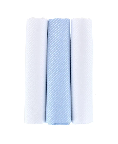 Trafalgar Men's Niles Pinstripe Cotton Handkerchiefs (Pack of 3