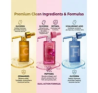 Lovery Korean Skincare Serum Set - Vitamin C, Retinol and Hyaluronic Acid Trio Face Serums
