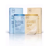 Lovery Under Eye Masks Duo - Korean Skincare Under Eye Pads with Vitamin C, E, Hyaluronic and Ceramide for Hydration and Brightening Treatment
