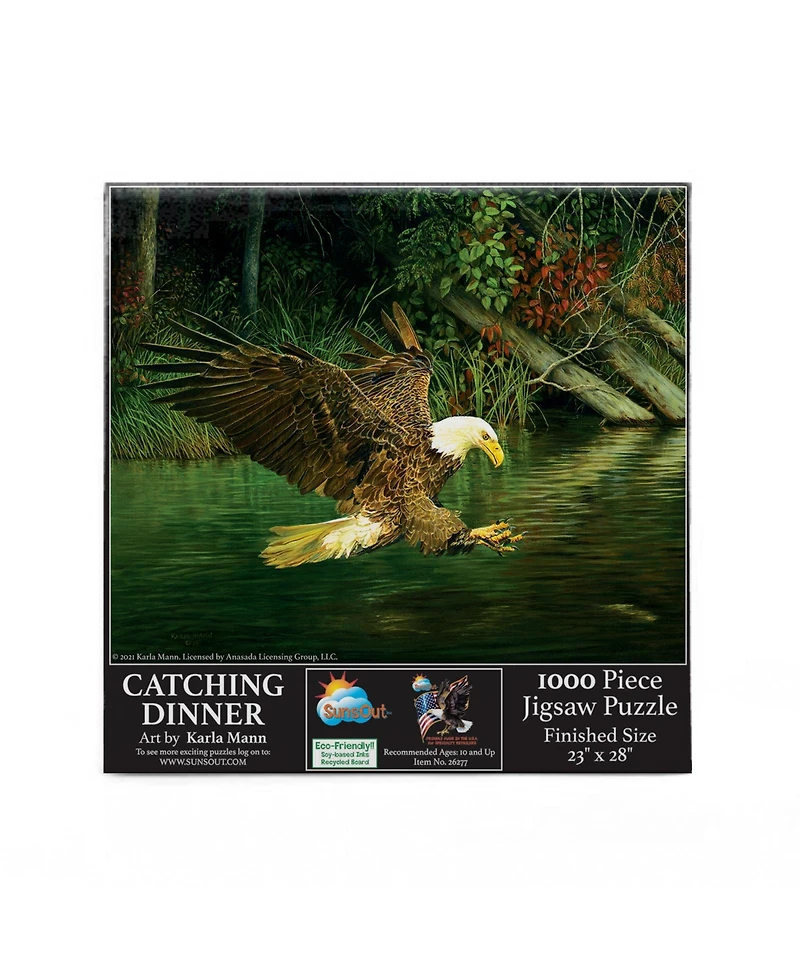 SunsOut Catching Dinner 1000 Piece Jigsaw Puzzle, Ages 15+