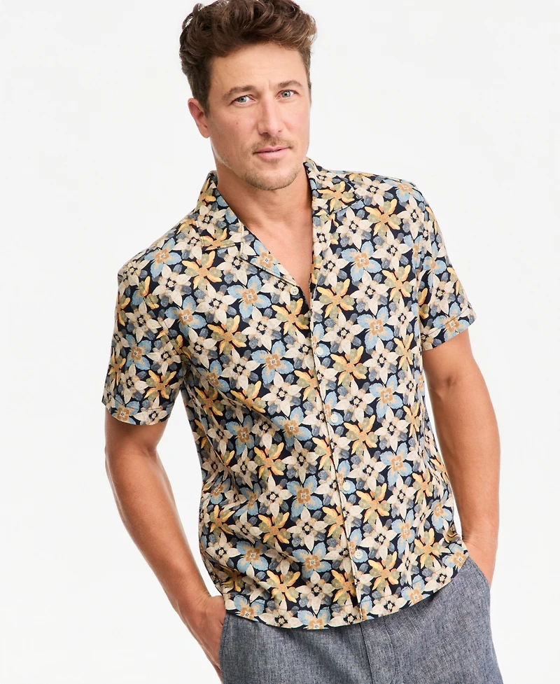 Sun + Stone Men's Short-Sleeve Camp Preston Shirt, Macy's Exclusive