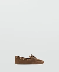 Mango Women's Suede Boat Shoes