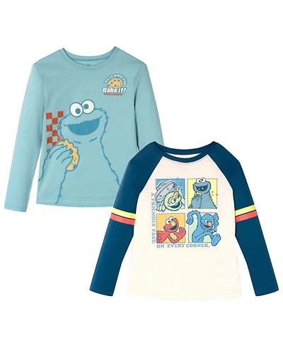 Sesame Street Baby Boy's (12M-24M) 2-Piece Long Sleeve Tee Set