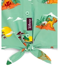 Lion King Toddler Girls Short Sleeve Button Down Shirt