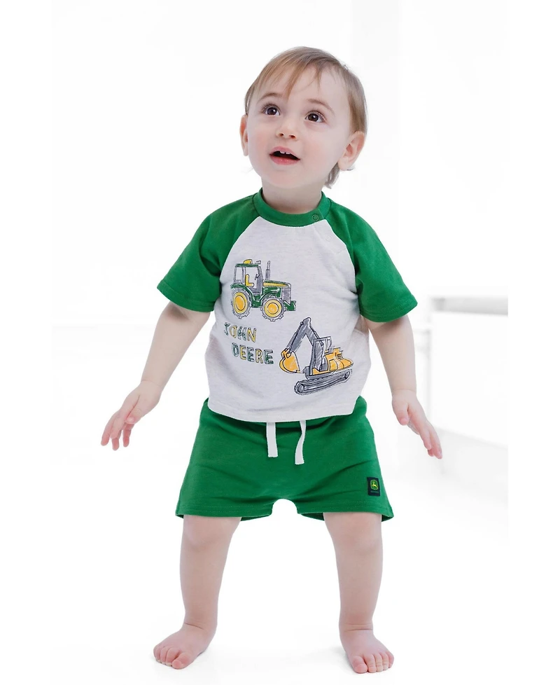 John Deere Baby Boys' ( 3M-24 M ) 2-Piece T-Shirt and Shorts Set