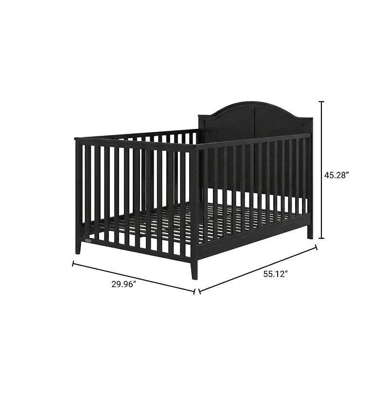 Graco Wilfred 5-in-1 Convertible Crib (Black) – Gold Certified