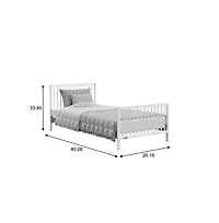 Graco Teddi 4-in-1 Convertible Mini Crib - White