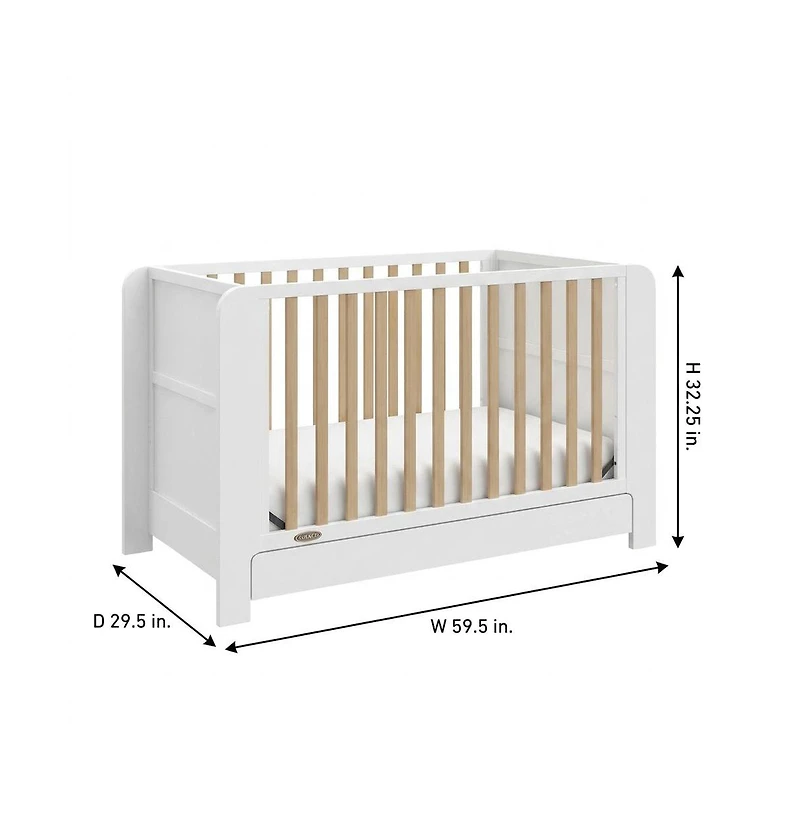 Graco Read-with-Me 4-in-1 Convertible Crib with Drawer