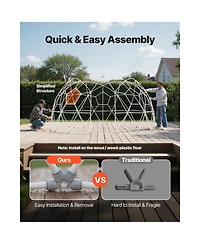 Vevor 12 x 7.2 ft Garden Bubble Tent for 4-7 Person Outdoor Clear Geodesic Dome