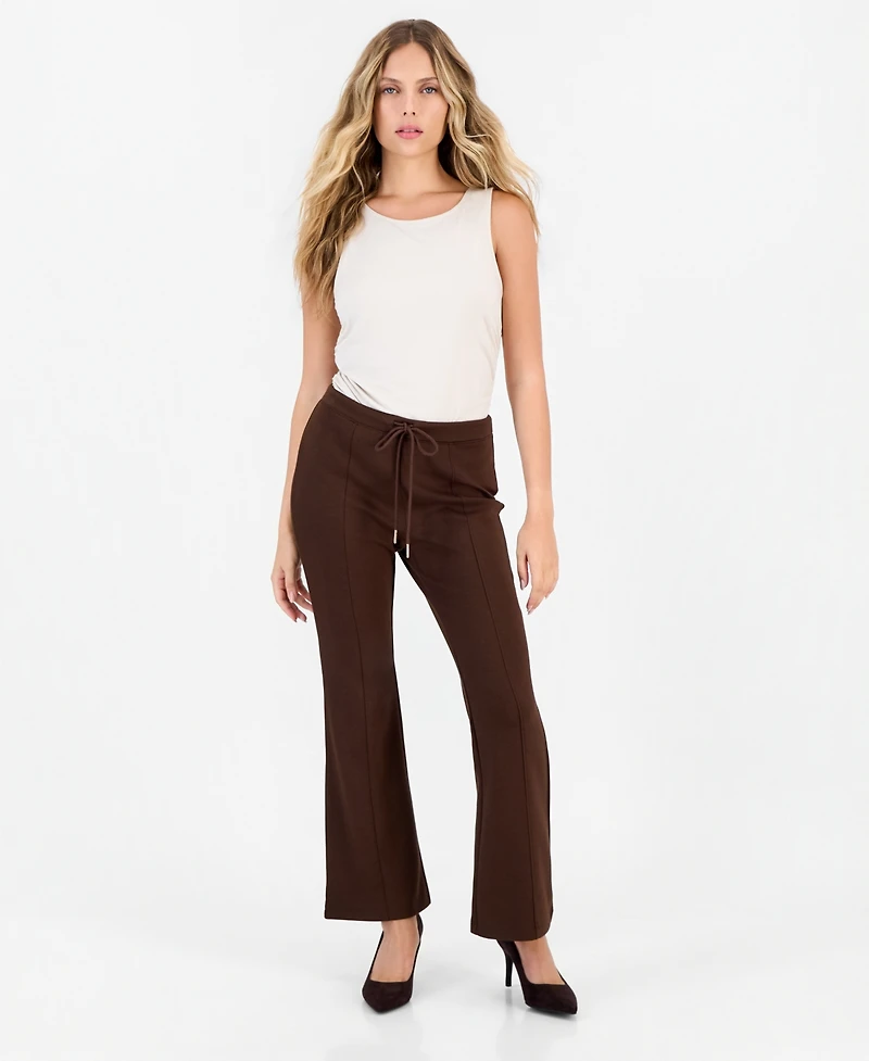 I.n.c. International Concepts Petite High-Rise Drawstring Flare Sweatpants, Macy's Exclusive
