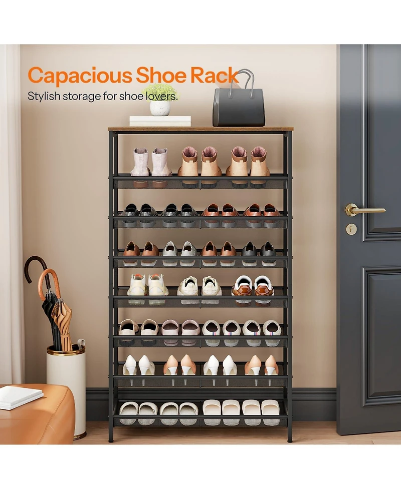 Slickblue 8-Tier Shoe Rack 29.5" with Large Storage Capacity