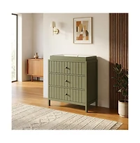Graco Teddi 3 Drawer Chest with Changing Table Topper (Olive)