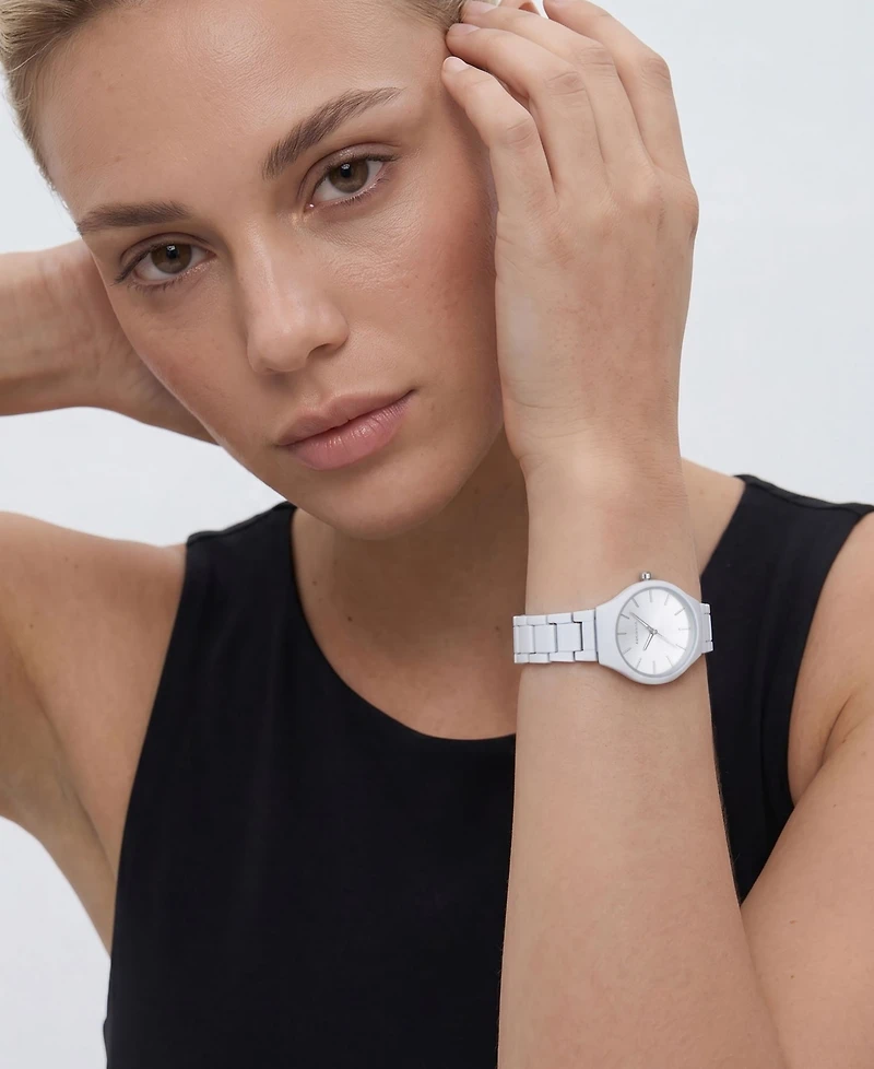 Adornia Women's White Stockholm White Face Watch