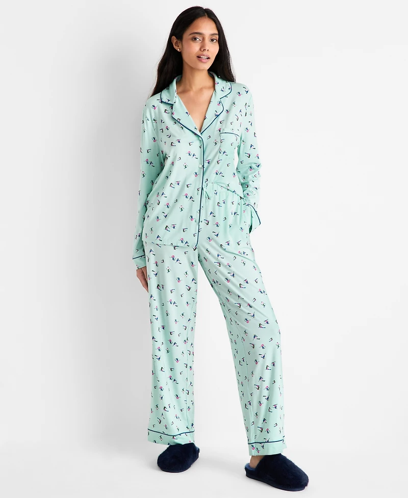 State of Day Women's Packaged Notched-Collar Pajama Set Xs-3X, Created for Macy's