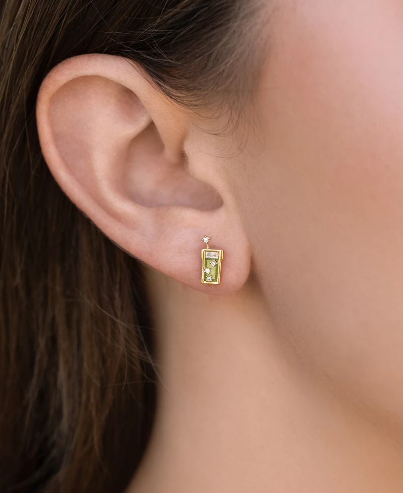 Girls Crew Crystal Matcha Stud Earrings