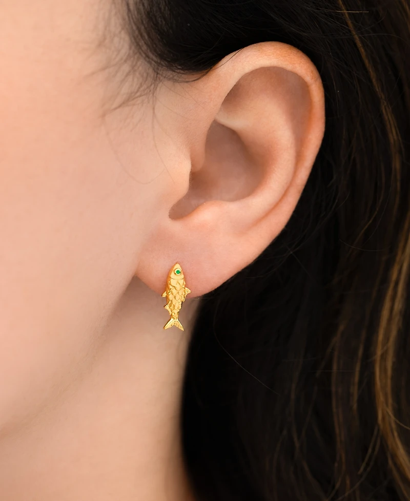 Girls Crew Crystal Gone Fishing Stud Earrings
