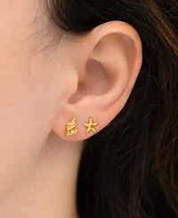 Girls Crew Crystal Sandbar Stud Earrings Set