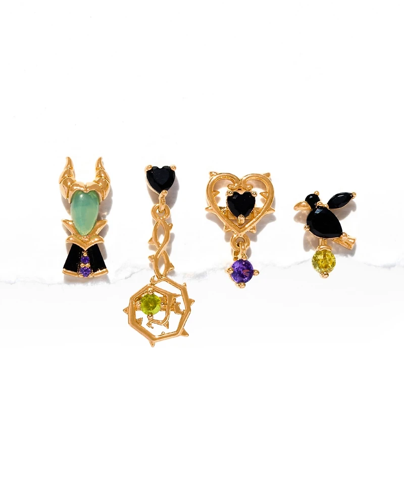 Girls Crew Crystal Disney Maleficent Earring Set
