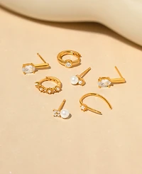 Girls Crew Crystal Cozumel Imitation Pearl Earring Set