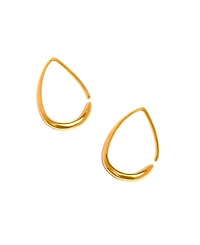 Girls Gold-Plated Crew Through Hoop Earrings