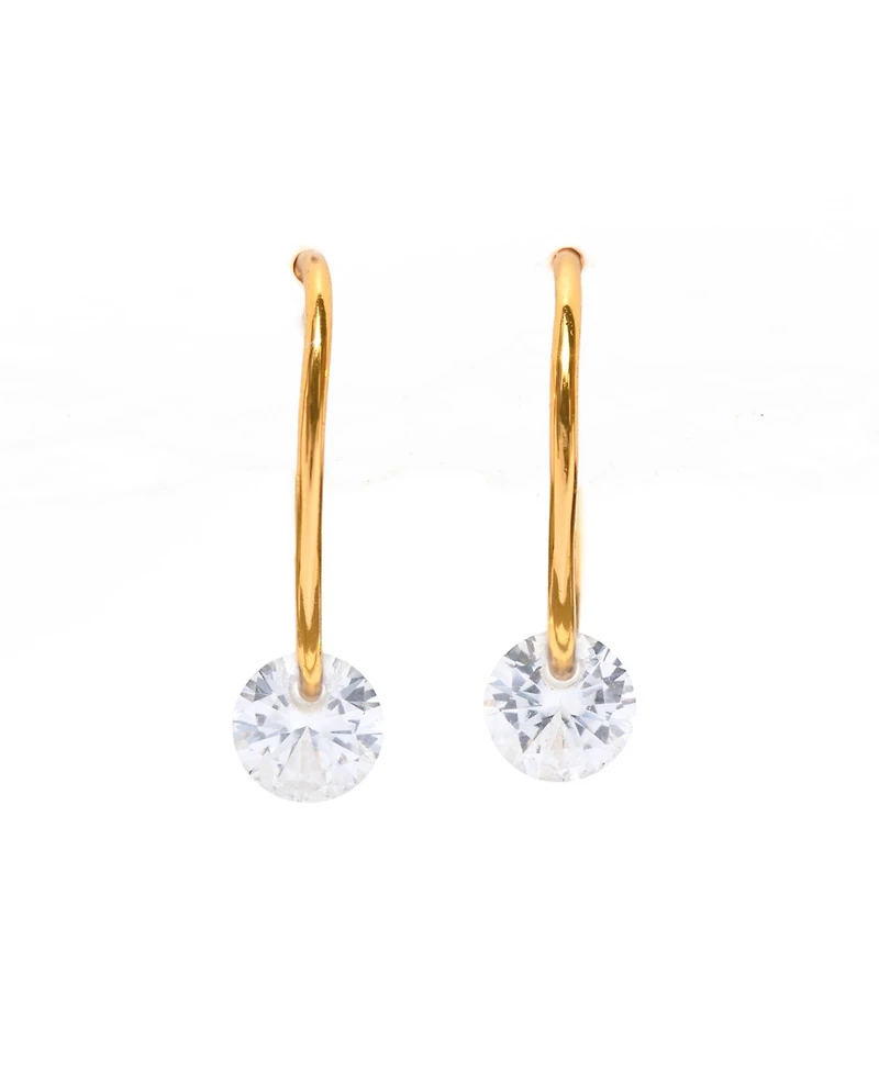Girls Crew Crystal Endless Dewdrop Hoop Earrings