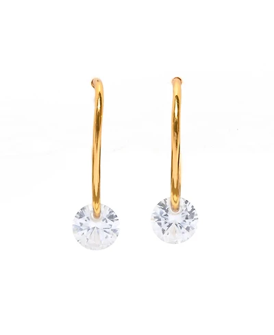 Girls Crew Crystal Endless Dewdrop Hoop Earrings