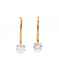 Girls Crew Crystal Endless Dewdrop Hoop Earrings