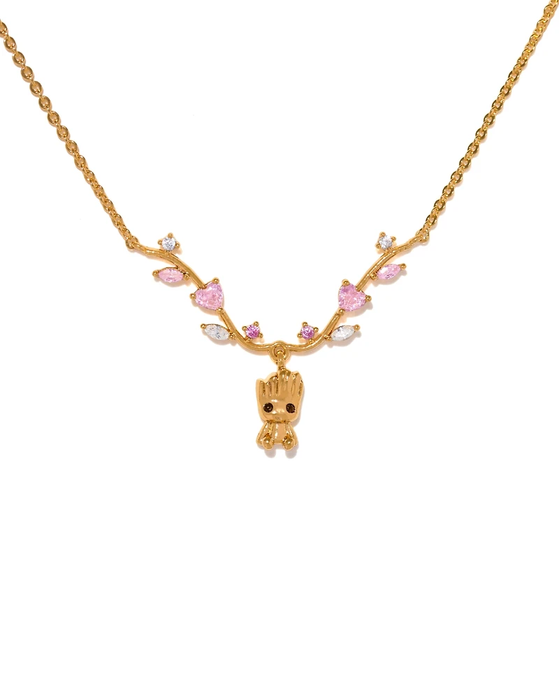 Girls Crew Crystal Marvel's Groot Heartline Necklace