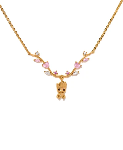 Girls Crew Crystal Marvel's Groot Heartline Necklace
