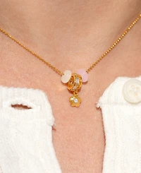 Girls Crew Crystal Flower Dash Charm Necklace