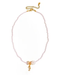 Girls Crew Crystal Seahorse Beaded Necklace