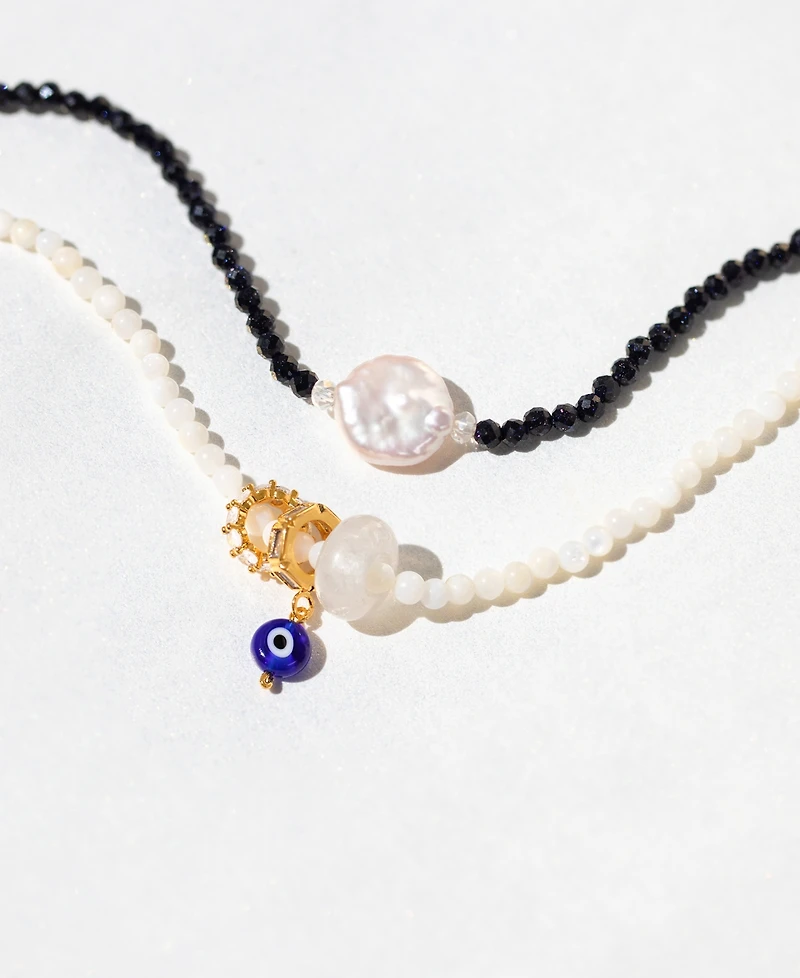 Girls Crew Crystal Palawan Freshwater Pearl Beaded Necklace