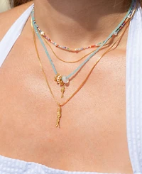 Girls Crew Gold-Plated Crystal Off the Hook Necklace