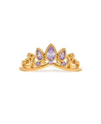 Girls Crew Crystal Disney Princess Tangled Rapunzel Crown Sterling Silver Ring