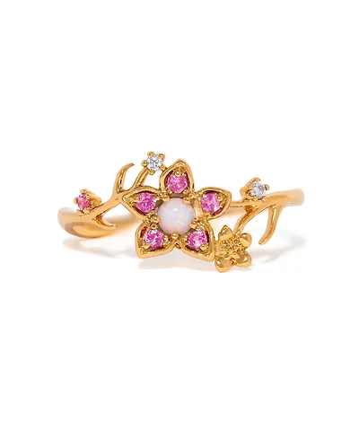 Girls Crew Crystal Disney Princess Mulan Flower Ring
