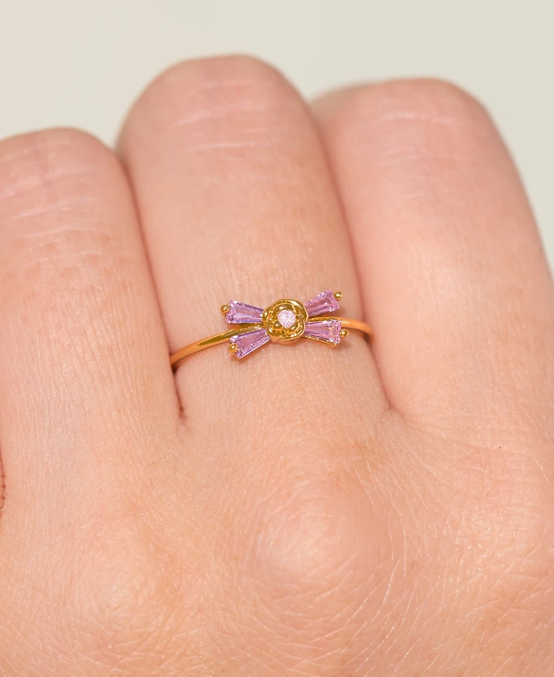 Girls Crew Crystal Rosette Ribbon Ring