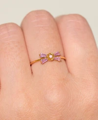 Girls Crew Crystal Rosette Ribbon Ring