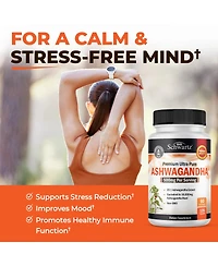 Ashwagandha Supplements - Extra Strength Ashwagandha Capsules with 500mg 20 to 1 Root Extract Equivalent to 10,000mg Ashwaganda Powder
