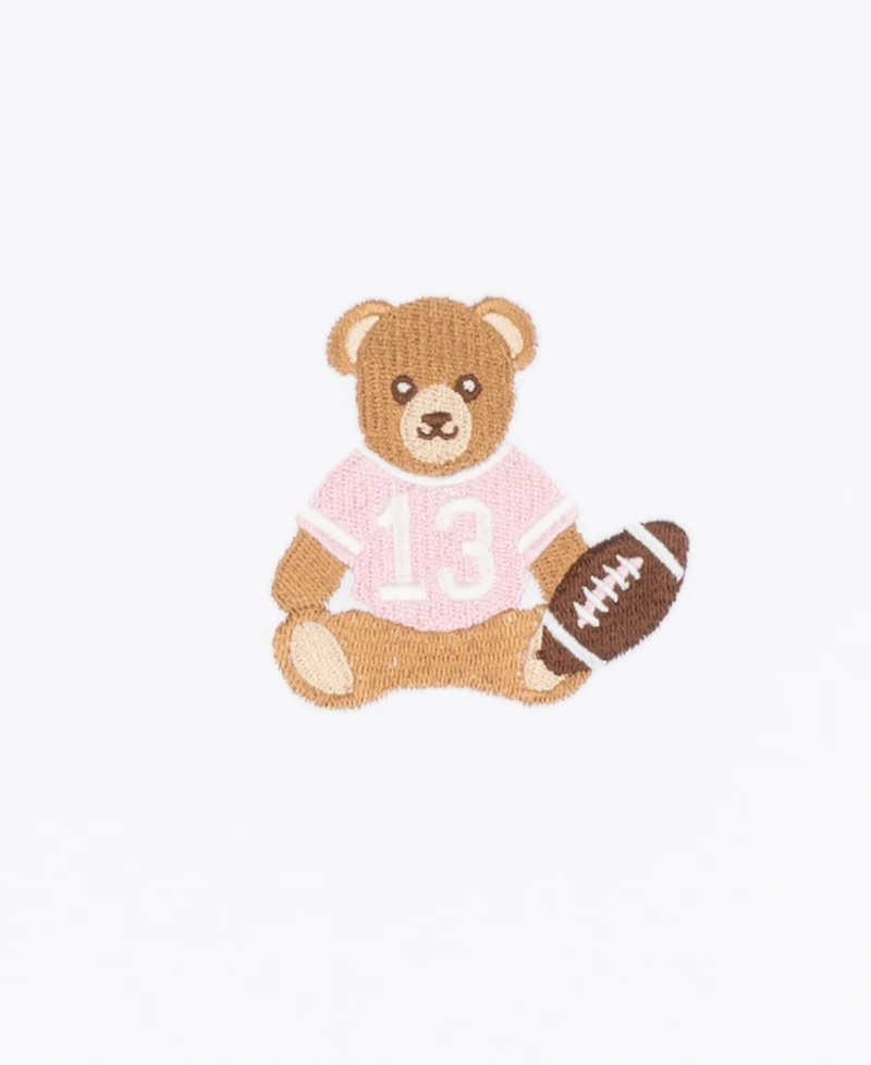Tween Diva Girls' 7-12 Bear Graphic Raglan Sleeve T-Shirt, Plaid Skort and Bracelet, 3-Piece Set