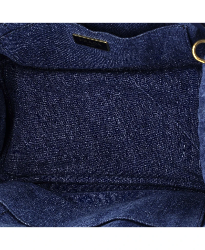 Pre-Owned Prada Mini Canapa Convertible Tote Denim
