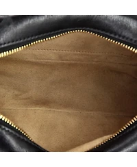 Pre-Owned Gucci Small Gg Marmont Shoulder Bag Diagonal Quilted Gg Canvas with Leather