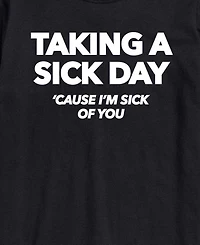 Airwaves Men's Taking Sick Day Short-Sleeve Graphic T-Shirt