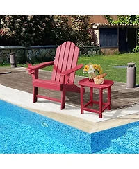 Costway Patio Adirondack Chair Weather Resistant Garden Deck