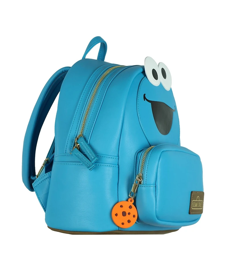 Sesame Street Cookie Monster 11 Inch Mini Backpack Character Faux Leather Small Purse
