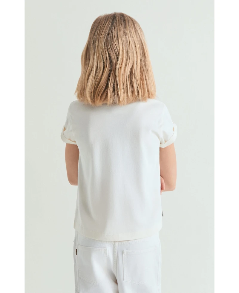 Scalpers Women's Printed T-shirt with contrasting collar