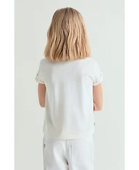 Scalpers Women's Printed T-shirt with contrasting collar