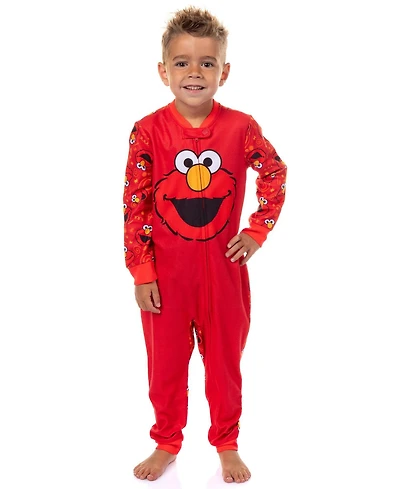 Sesame Street Boy's (2T-6) Elmo Character 1Piece Front-Zip Footless Sleeper Pajama