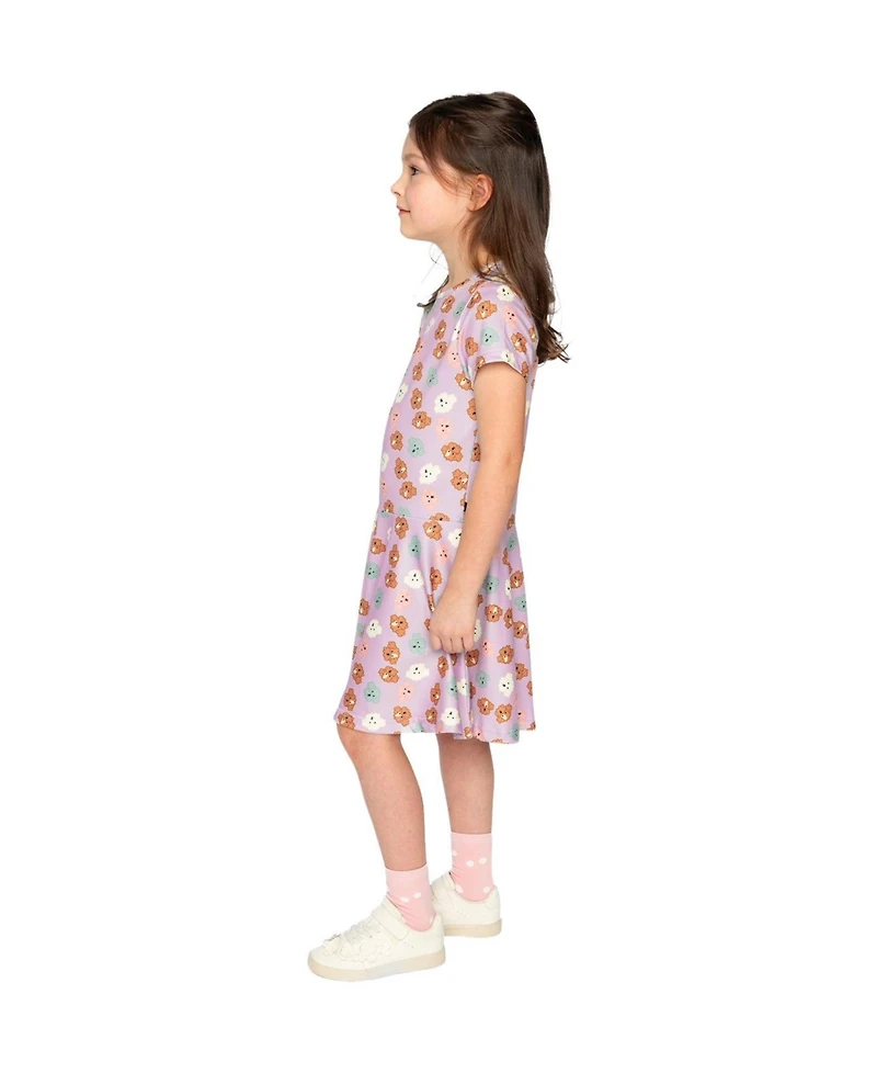 Deux par Deux Girls' (6-12) Short Sleeve Jersey Dress